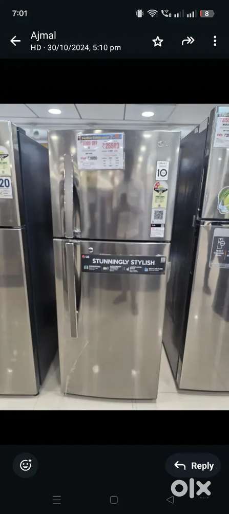 LG fridge packed and sealed