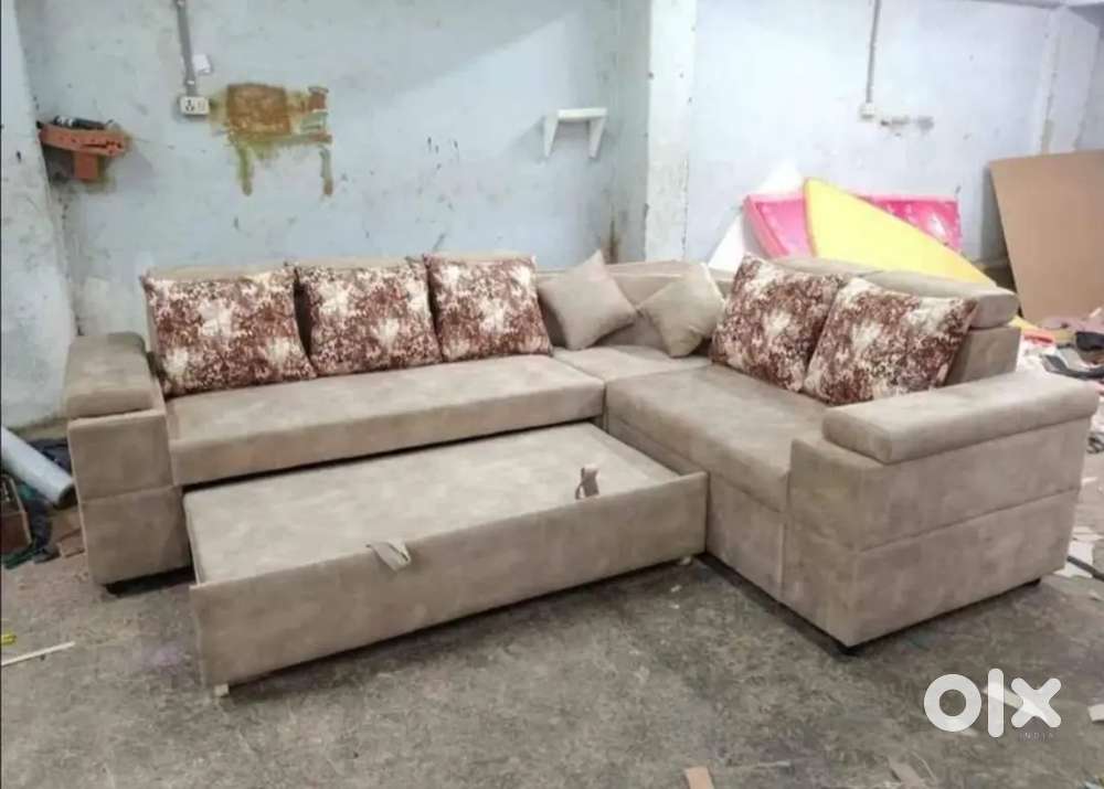 L shape sofa Cumbed with adjustable headrest in STARF FURNITUR