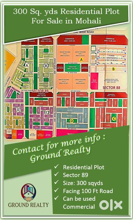 300 Sqyds Plot for Sale in Sector 89, Mohali