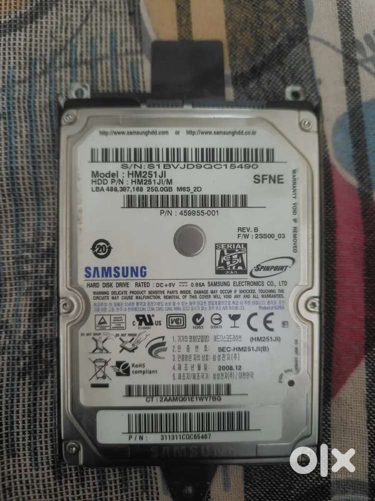 HP Compaq CQ60 Parts + Monitor – RAM, HDD, WiFi Card, Charger