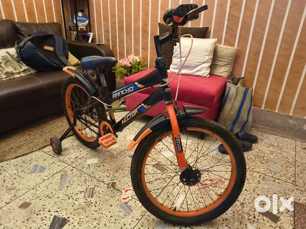 By cycle with Orange black combination colour
