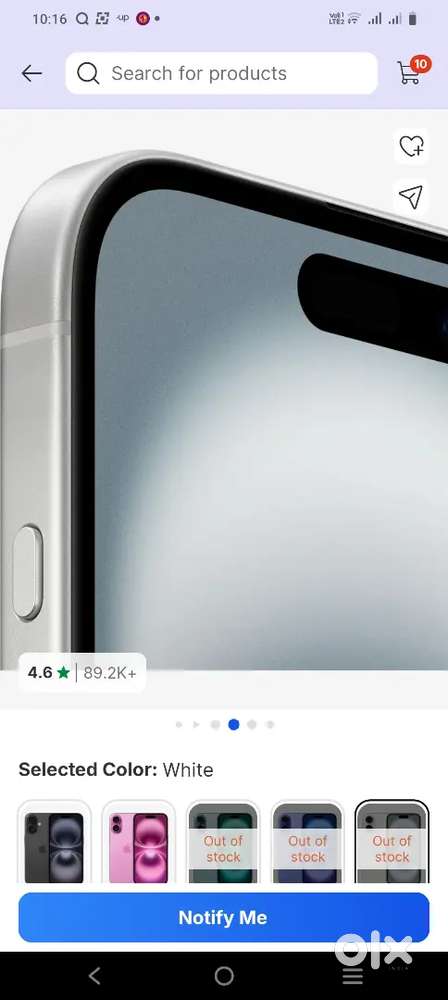 Iphone 16 128GB open box fresh Product unused