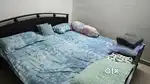 King size Teak wood cot + mattress