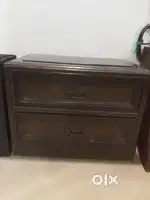 Teak finish Bedside Table Pair