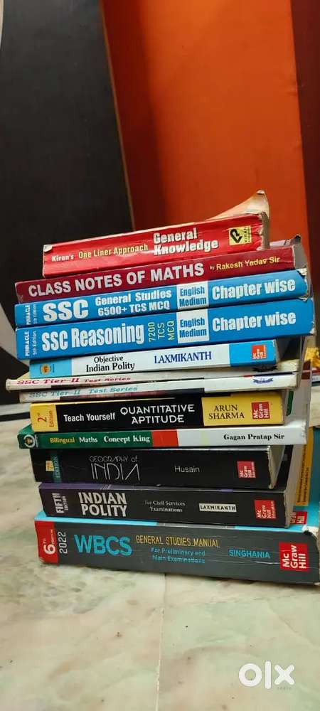 Competitive exams books for UPSC, WBCS and SSC exams