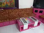2 sofa one  table and tv table