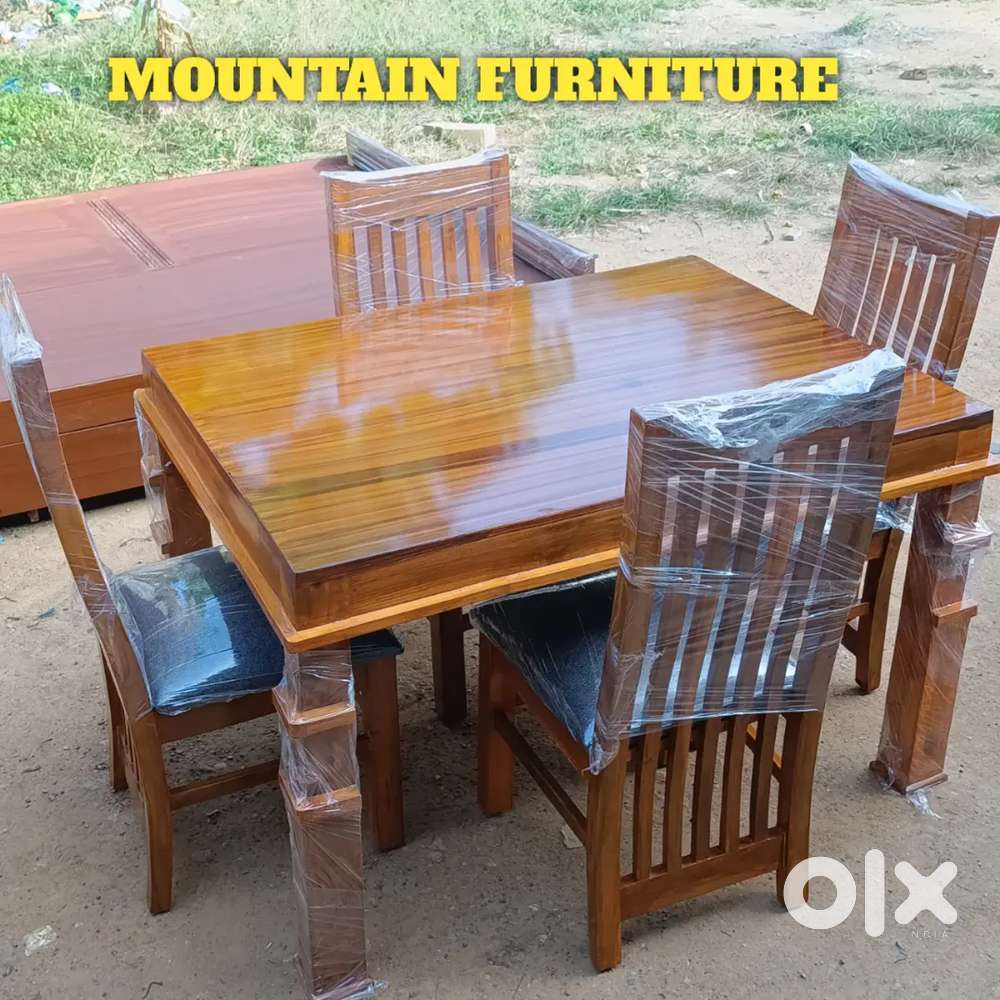 Mountain Furniture – Assam Teak wood 4 Seater Dining Set