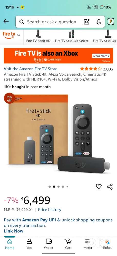 TV Amazon FireTV stick