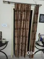 satin silk  curtains ,cusions, carpets and double bed mosquito net