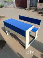 Dual Desk School Bench with Back Support