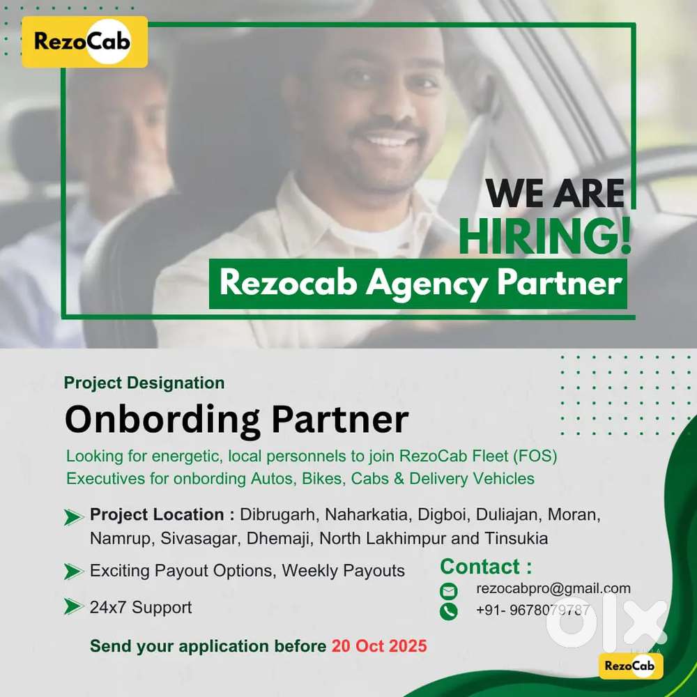 Need Rider for newly launched cab service