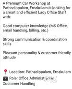 FEMALE OFFICE ASSISTANT