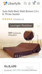3 month Used Sofa cum bed