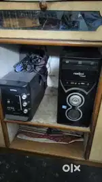 Essentials Combo: Computer, Music System, Showcase & Study Table