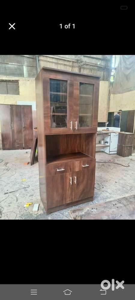 Kitchen cabinet book shelf