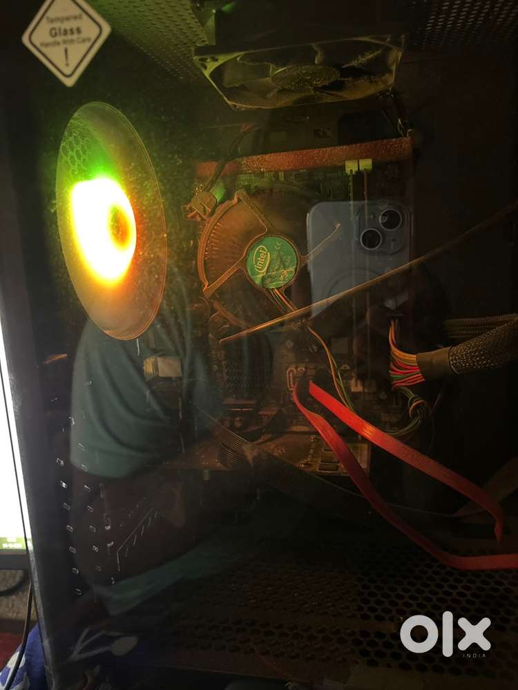 Gaming PC with monitor and graphic card