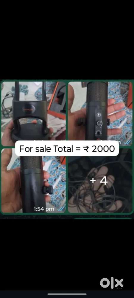 6 Items Total 1Collar mic ,1 condenser microphone rgb, 2 rgb Keyboards