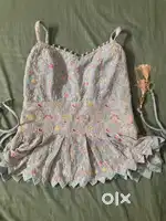 Pastel Blue Heavy Embroidered Sharara Set