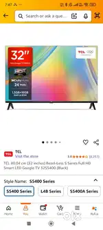 TCL 32 Inch Full HD led Tv