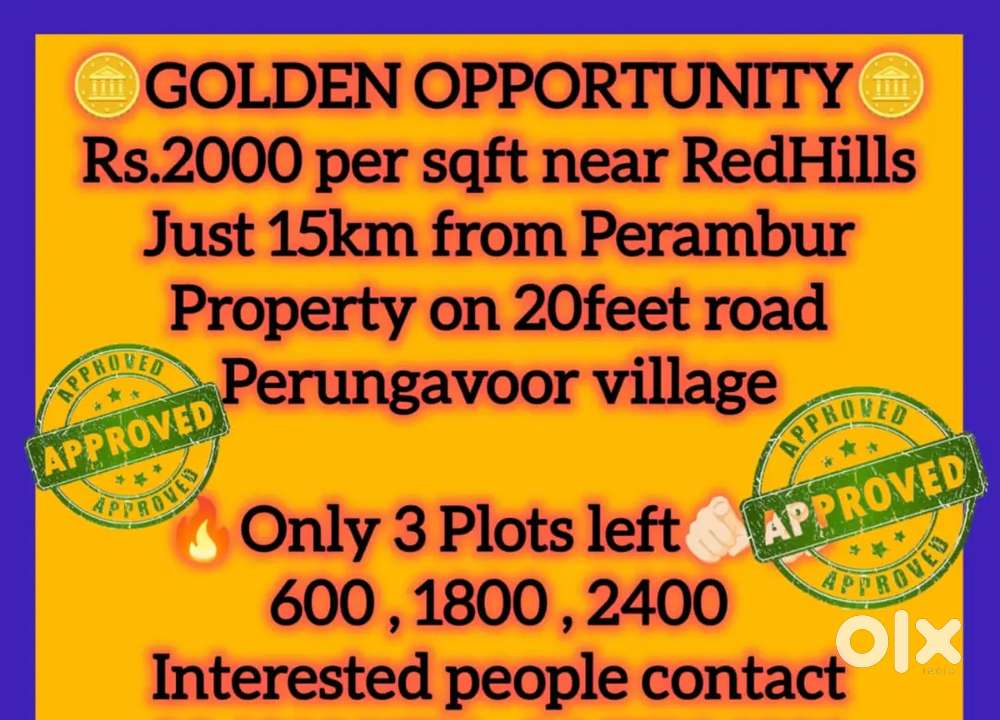 LAND FOR SALE JUST Rs.2000/sqft