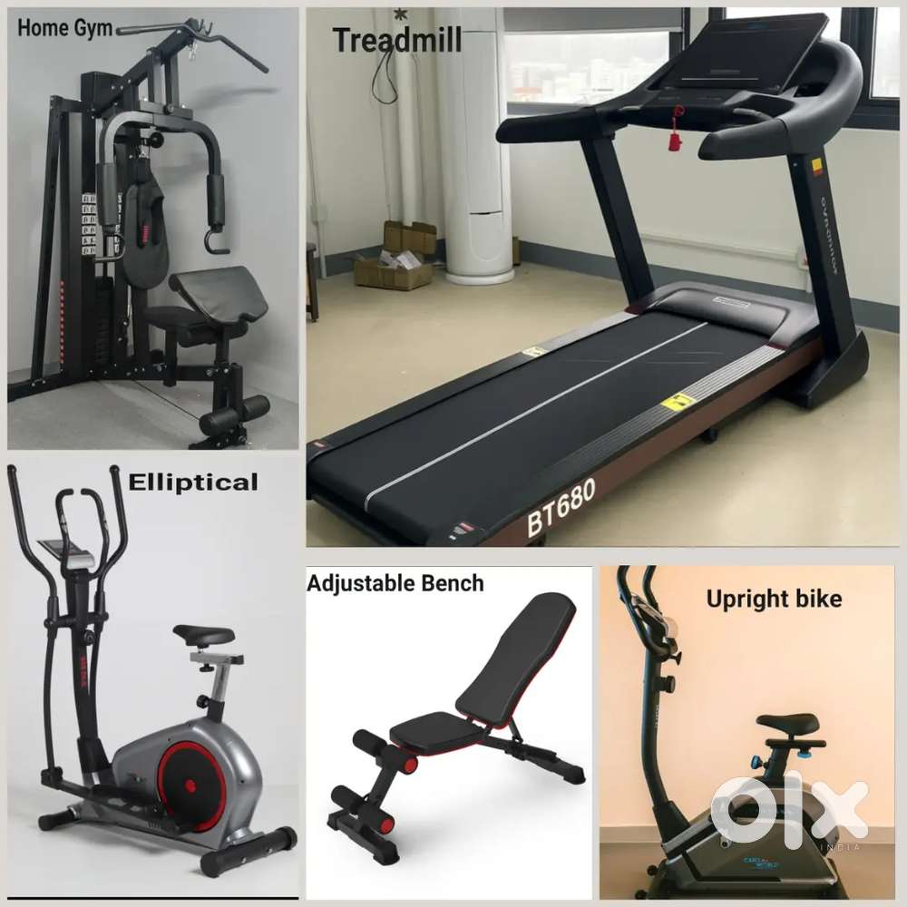 Fitness Equipments Treadmill Elliptical Cycle Low Price+Door Delivery