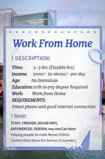 Work from home.