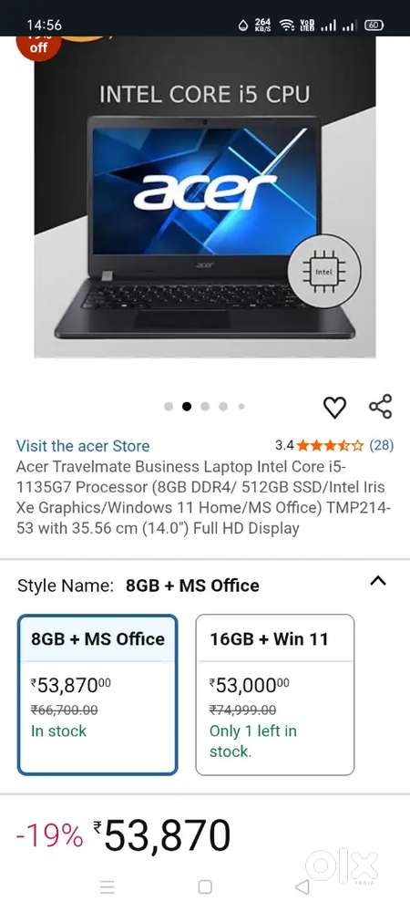 Accer travel mate i5 laptop