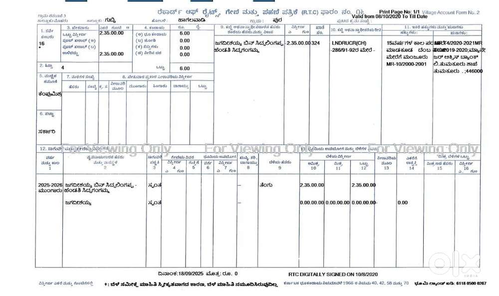 2 acre agriculture land