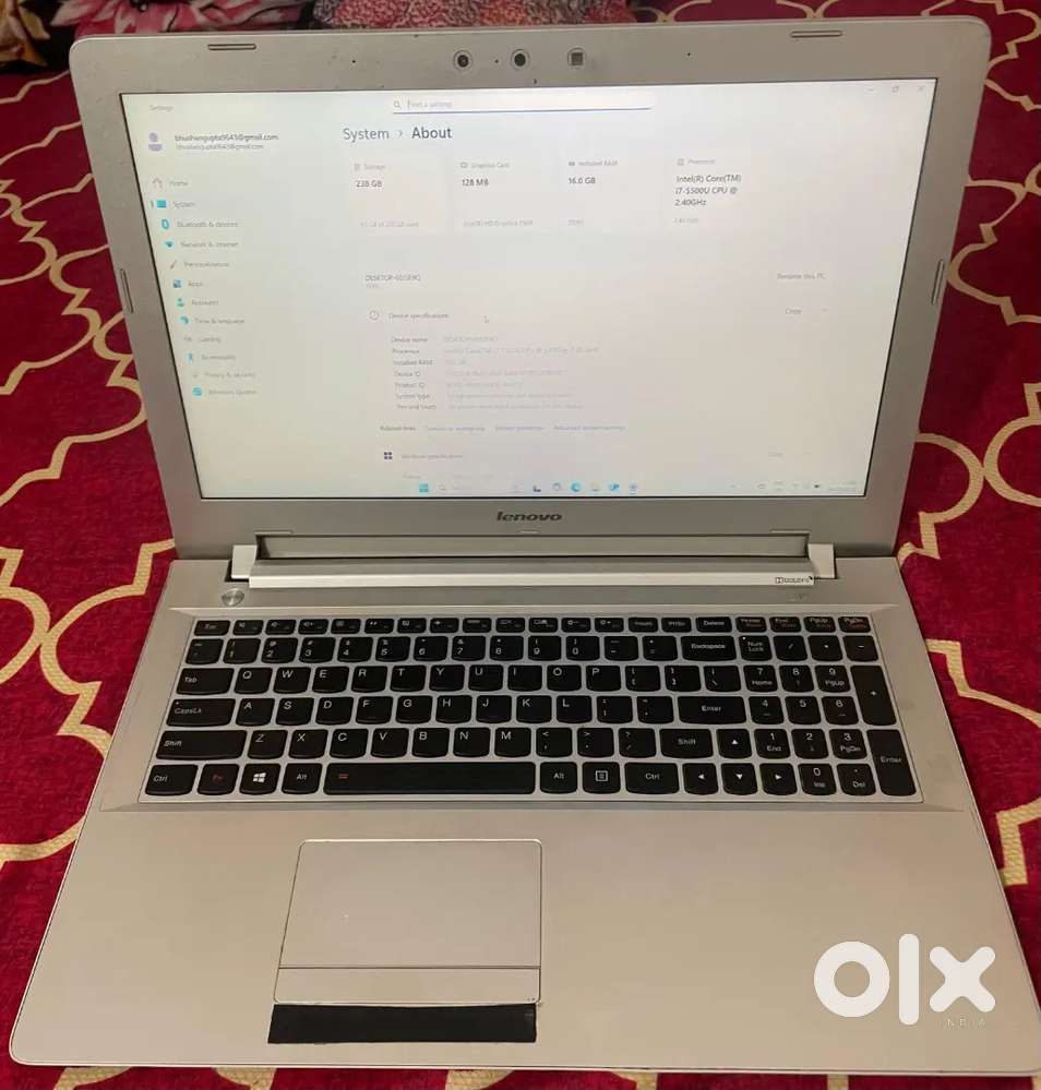 Lenovo z71-50 i7 5th gen processor 16Gb ram/256 SSD