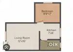 2 room and hall no kitchen  on rent for family or friends