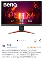 BenQ MOBIUZ EX240N 24 VA Panel Full HD HDR Gaming Monitor| 165Hz| 1ms