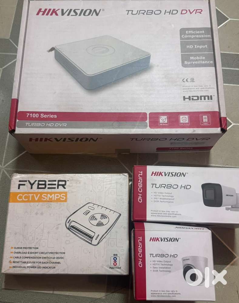 Hikvision CCTV PACKAGE WITH DVR,SMPS & 2 CAMERA COMPLETE SET