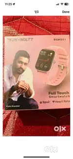 Smart pink watch for android and iphone