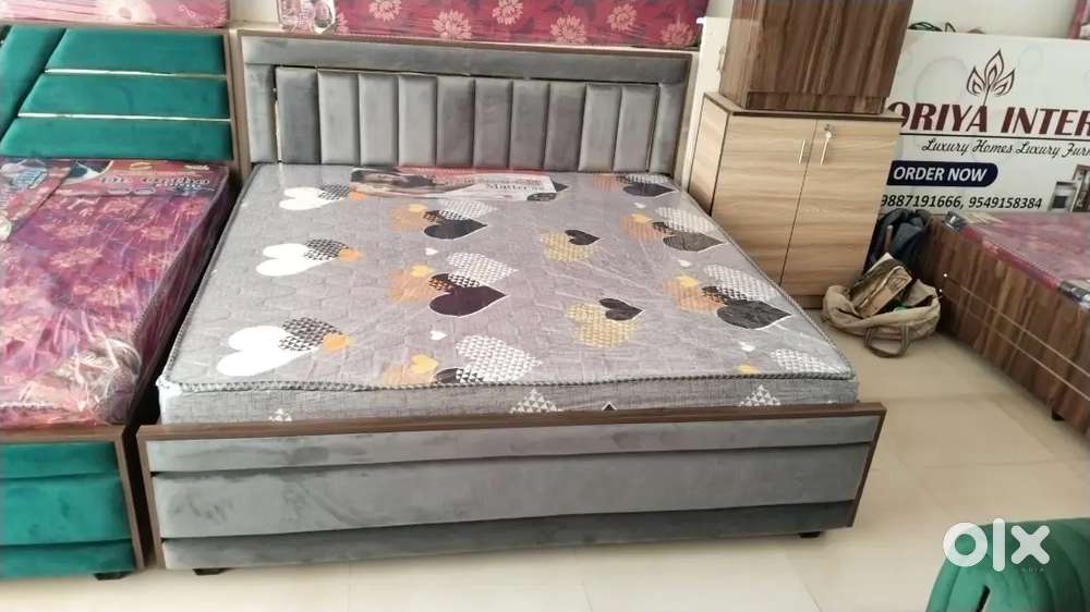 Today special offer buy new double bed with box 7499 EMI Available
