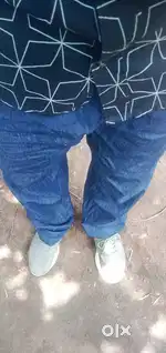 Looses fit 34 size jeans men unisex elastic type