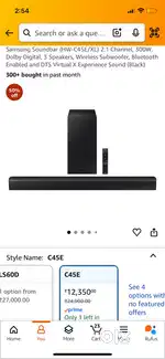 Samsung dolby audio home theater 300wats, 2.1 channel