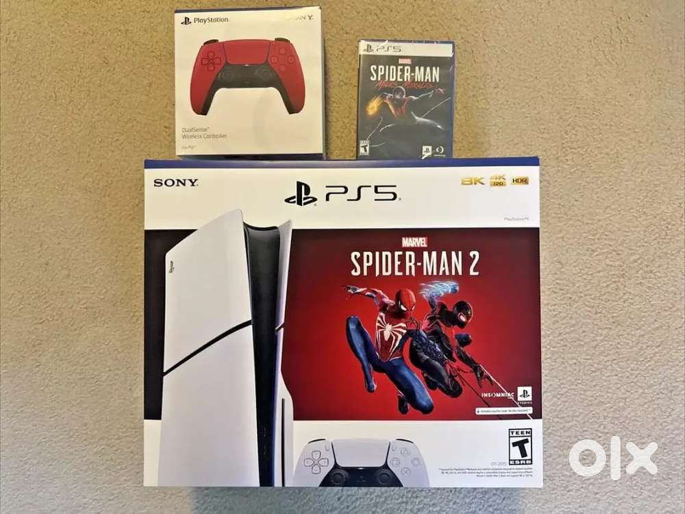 NEW Playstation(PS5) Spider-Man 2 Super Bundle with Extra red
