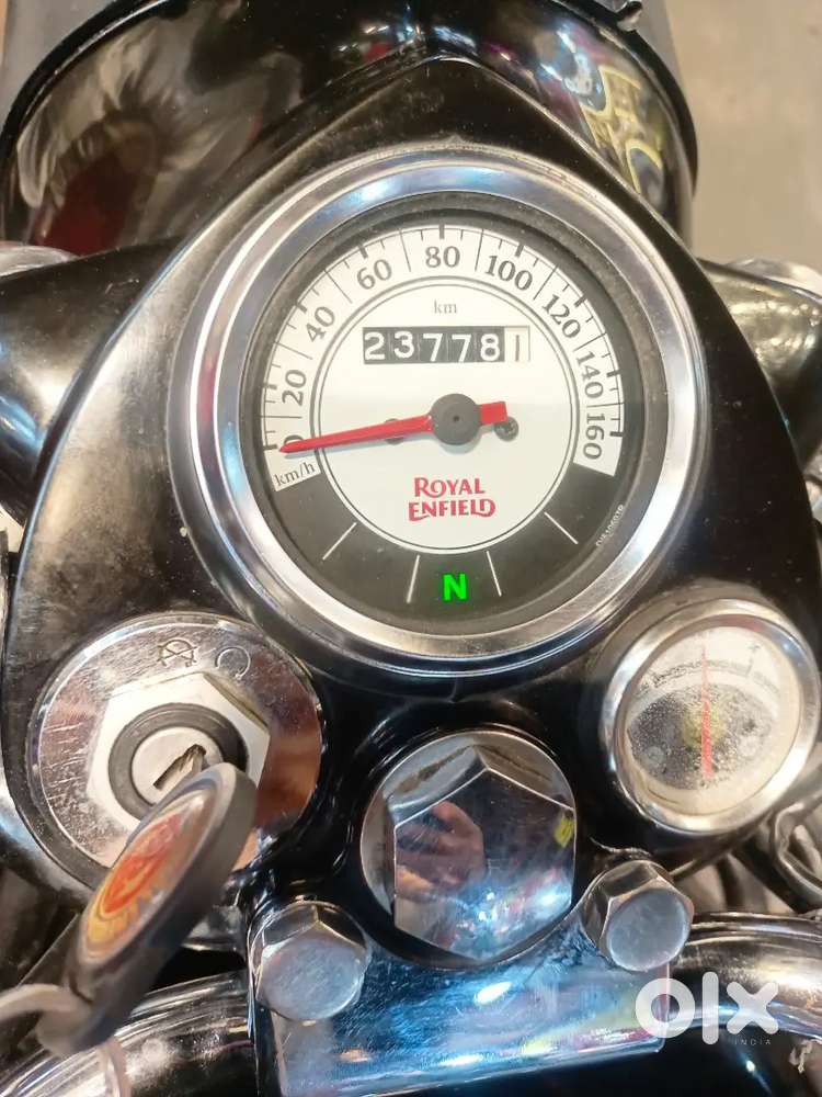 Black colour Royal Enfield