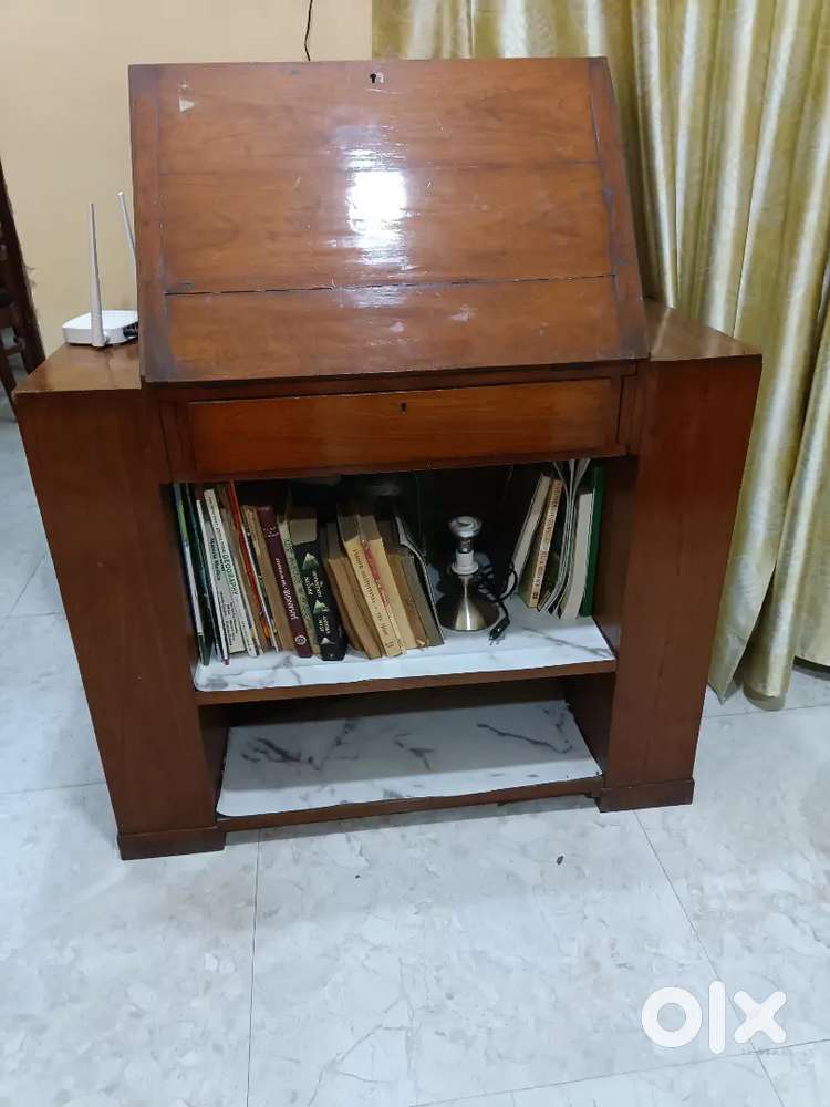 Table with book shelf