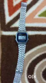 CASIO vintage black dail silver stainless steel (A159W-N1DF)