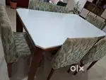 Dinning table wirh 6 chair pure teak wood Godrej
