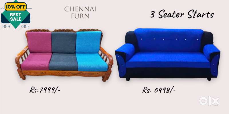 SOFA SET , WOODEN SOFA SALE NEW @ CUSHION SOFA PU SOFA SET #7HBB