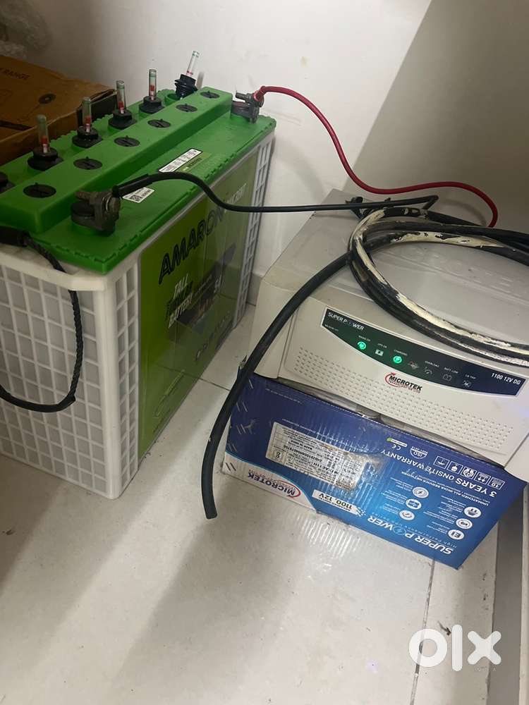 Amaron Tall Tubular Battery & Microtek Inverter