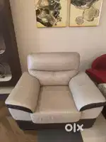Cream leather sofa
