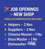 New shop opening urgent need