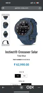 Garmin solar instinct crossover