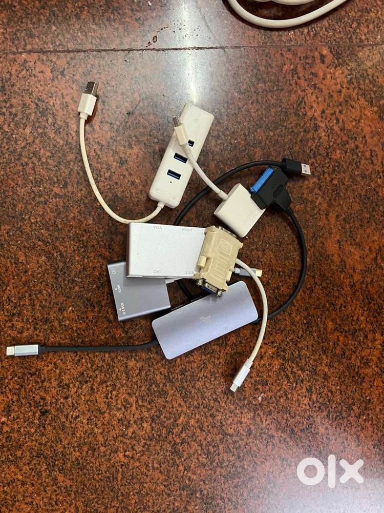 VGA DVI AND MAC CHARGER POWER CABLE AND CONNECTORS