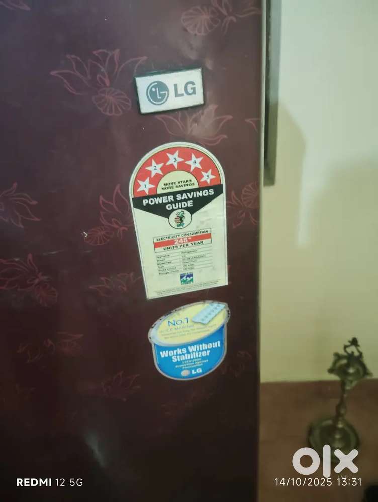 LG REFRIGERATOR 165 LITRES SINGLE DOOR 5 STAR WITH  STAND