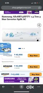 Samsung Ac flower 1.5ton 3star