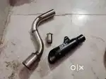 SC projoject exhaust with Bend pipe compatible with ns200/ Rs200/ ktm